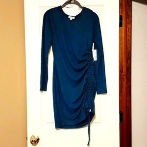 Nine West ruched long sleeved dress